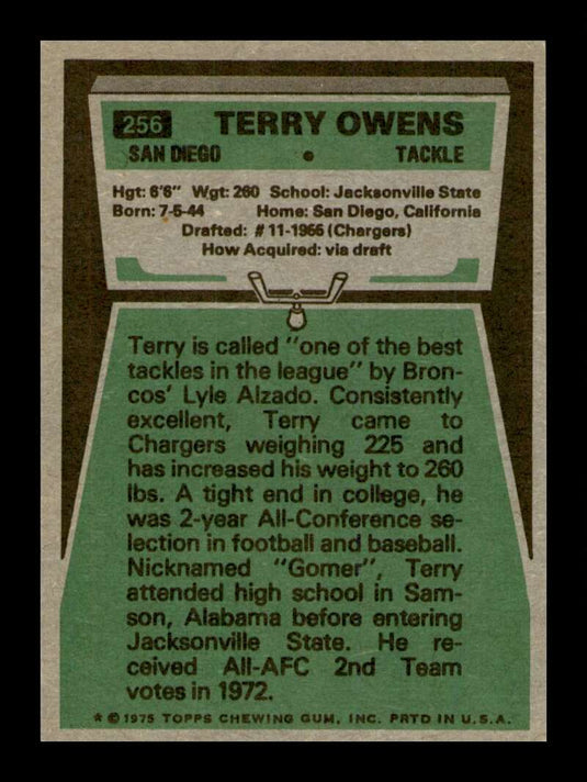 1975 Topps Terry Owens 