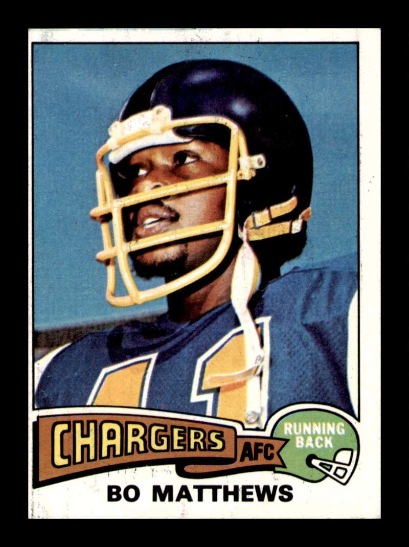 Load image into Gallery viewer, 1975 Topps Bo Matthews #486 Rookie RC San Diego Chargers Image 1
