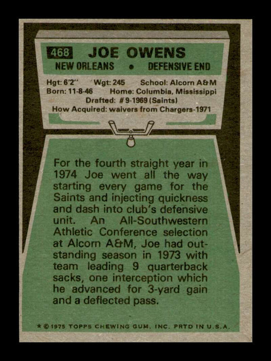 1975 Topps Joe Owens