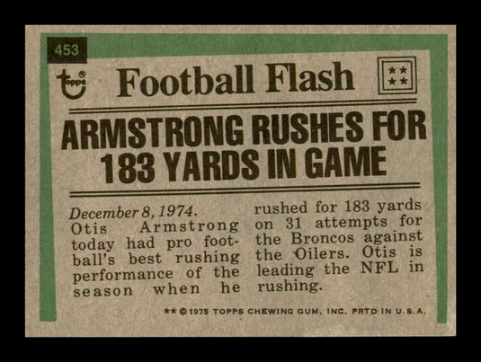 1975 Topps Otis Armstrong