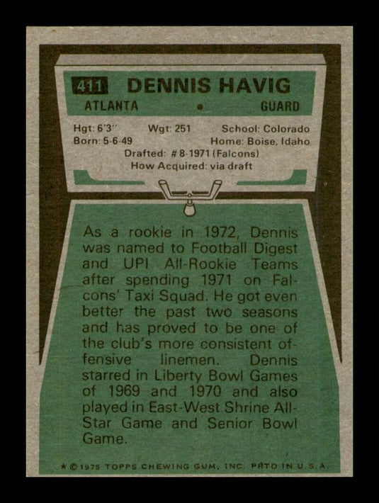 1975 Topps Dennis Havig