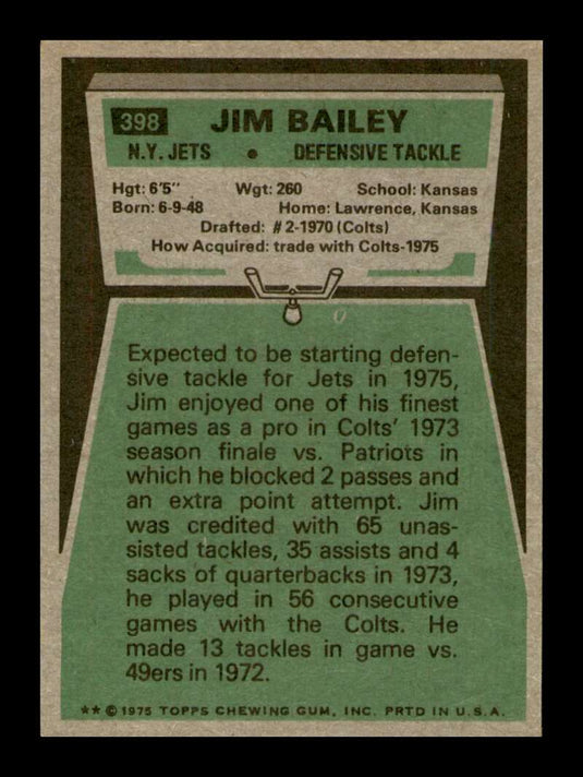 1975 Topps Jim Bailey 