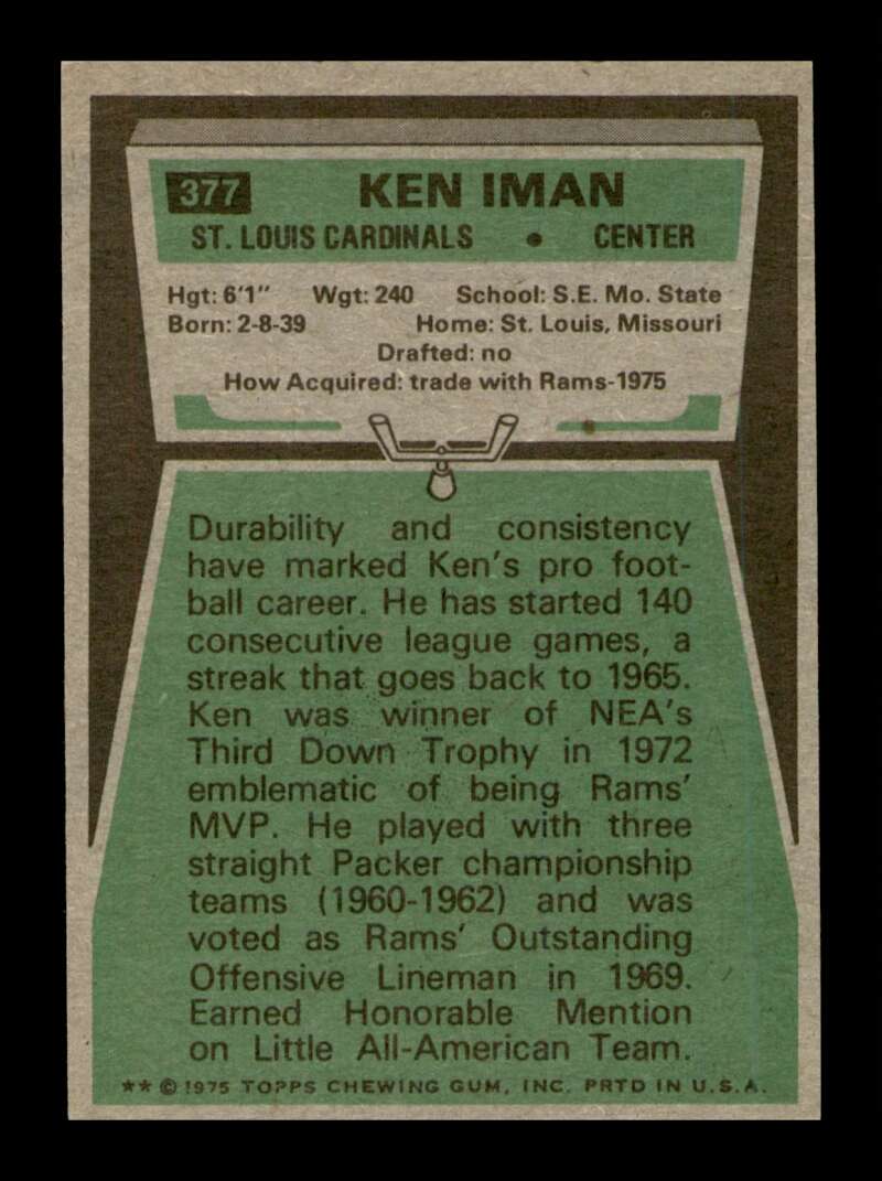 Load image into Gallery viewer, 1975 Topps Ken Iman #377 St. Louis Cardinals Image 2
