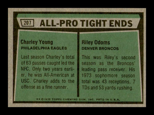 1975 Topps Charley Young Riley Odoms 