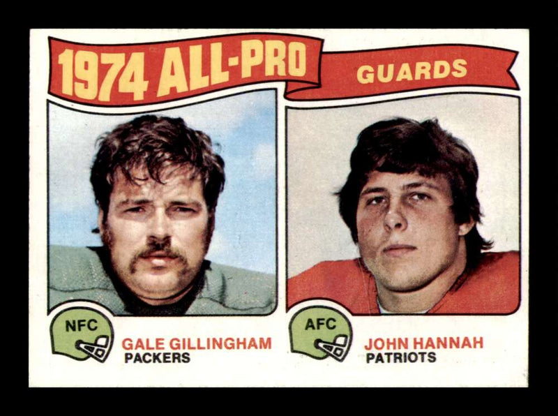 Load image into Gallery viewer, 1975 Topps Gale Gillingham John Hannah #205 Packers Patriots Image 1
