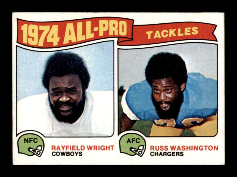 Load image into Gallery viewer, 1975 Topps Rayfield Wright Russ Washington #202 Cowboys Chargers Image 1
