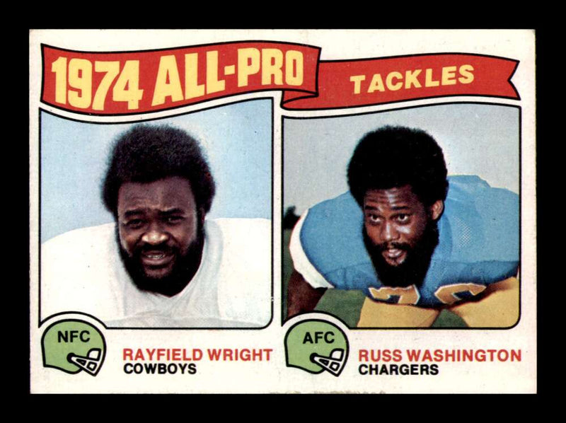 Load image into Gallery viewer, 1975 Topps Rayfield Wright Russ Washington #202 Cowboys Chargers Image 1
