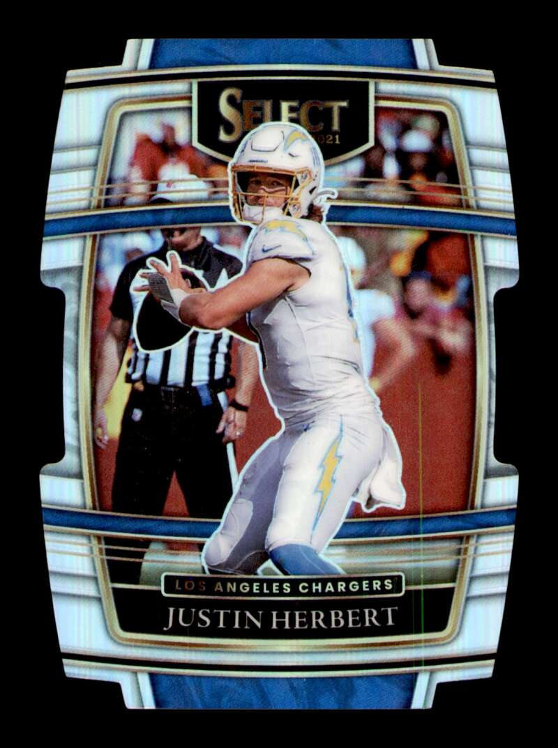 Load image into Gallery viewer, 2021 Panini Select Silver Prizm Die Cut Justin Herbert #19 Los Angeles Chargers Image 1
