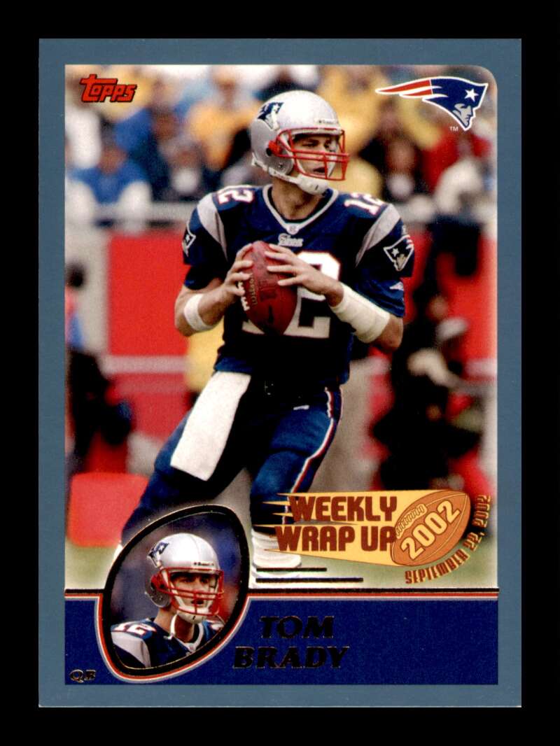 Load image into Gallery viewer, 2003 Topps Tom Brady #293 Weekly Wrap Up New England Patriots Image 1
