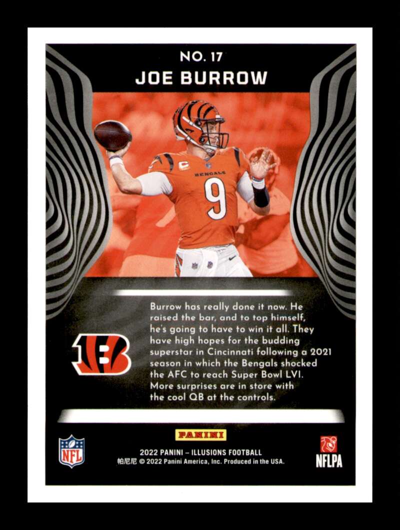 Load image into Gallery viewer, 2022 Panini Illusions Trophy Collection Emerald Joe Burrow #17 Bengals Image 2
