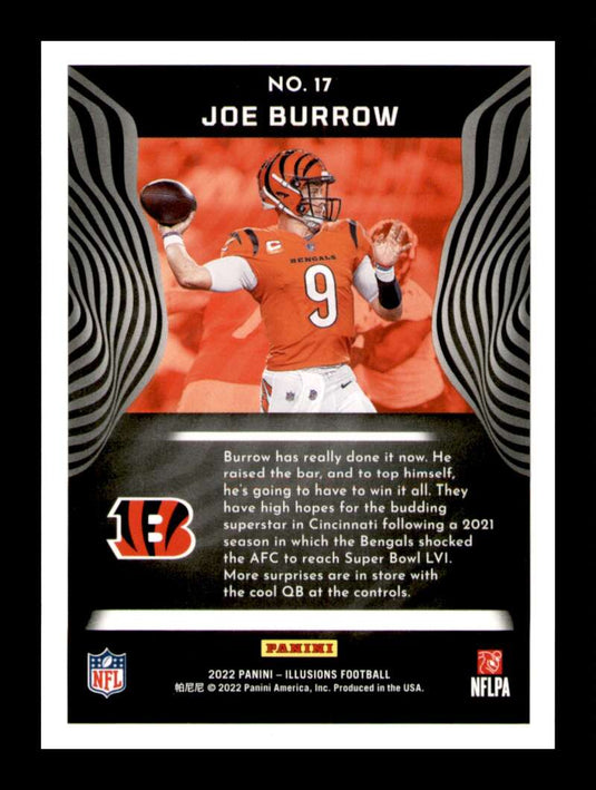 2022 Panini Illusions Trophy Collection Emerald Joe Burrow