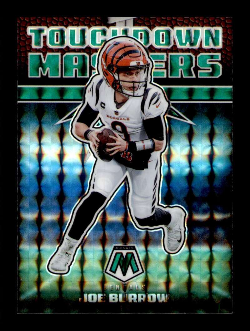 Load image into Gallery viewer, 2022 Panini Mosaic Touchdown Masters Green Mosaic Prizm Joe Burrow #TD-2 Bengals Image 1
