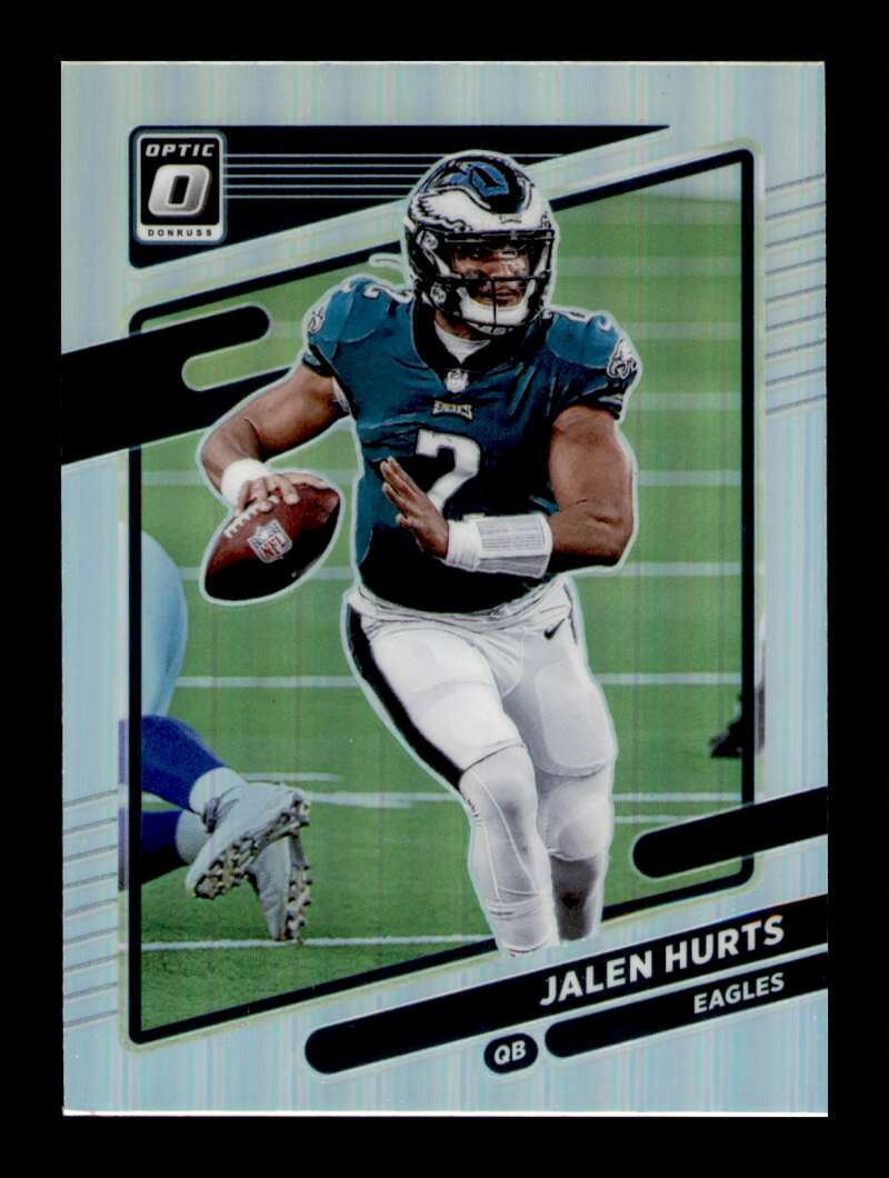 Load image into Gallery viewer, 2021 Donruss Optic Silver Prizm Jalen Hurts #9 SP Philadelphia Eagles Image 1
