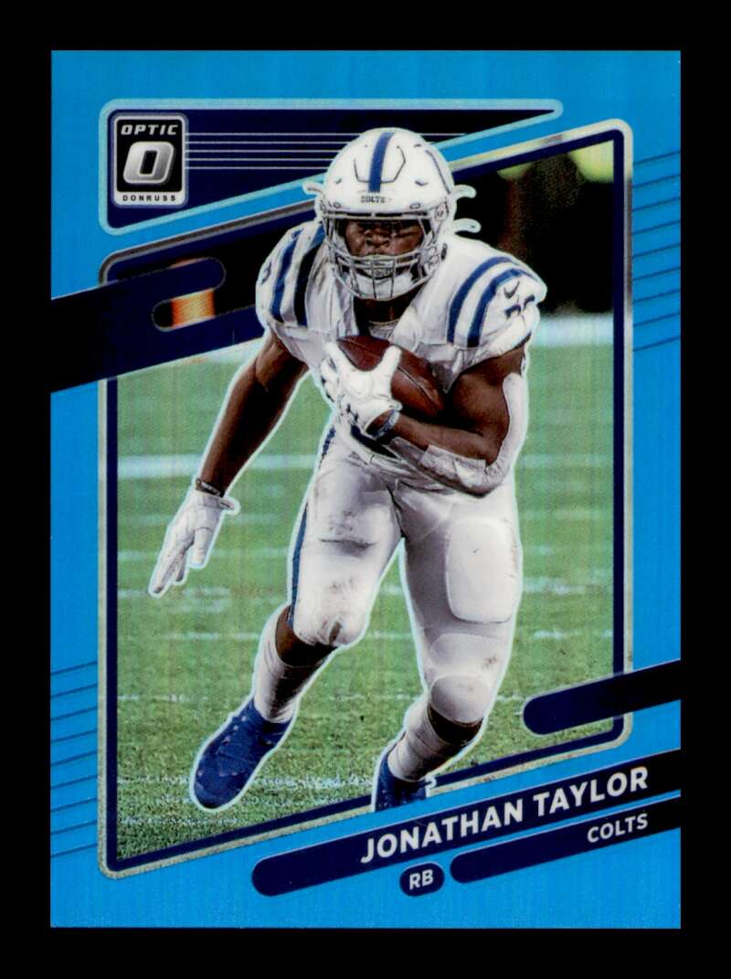 Load image into Gallery viewer, 2021 Donruss Optic Aqua Prizm Jonathan Taylor #110 SP Colts /299 Image 1
