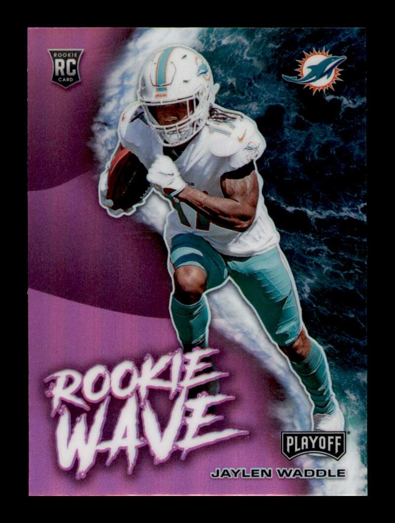 Load image into Gallery viewer, 2021 Panini Playoff Rookie Wave Pink Prizm Jaylen Waddle #RW-JWA Rookie RC SP Image 1
