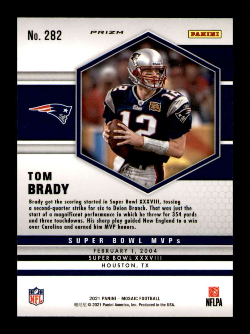 Load image into Gallery viewer, 2021 Panini Mosaic Pink Camo Prizm Tom Brady #282 SP New England Patriots Image 2
