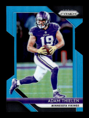 2018 Panini Prizm Light Blue Prizm Die Cut Adam Thielen 