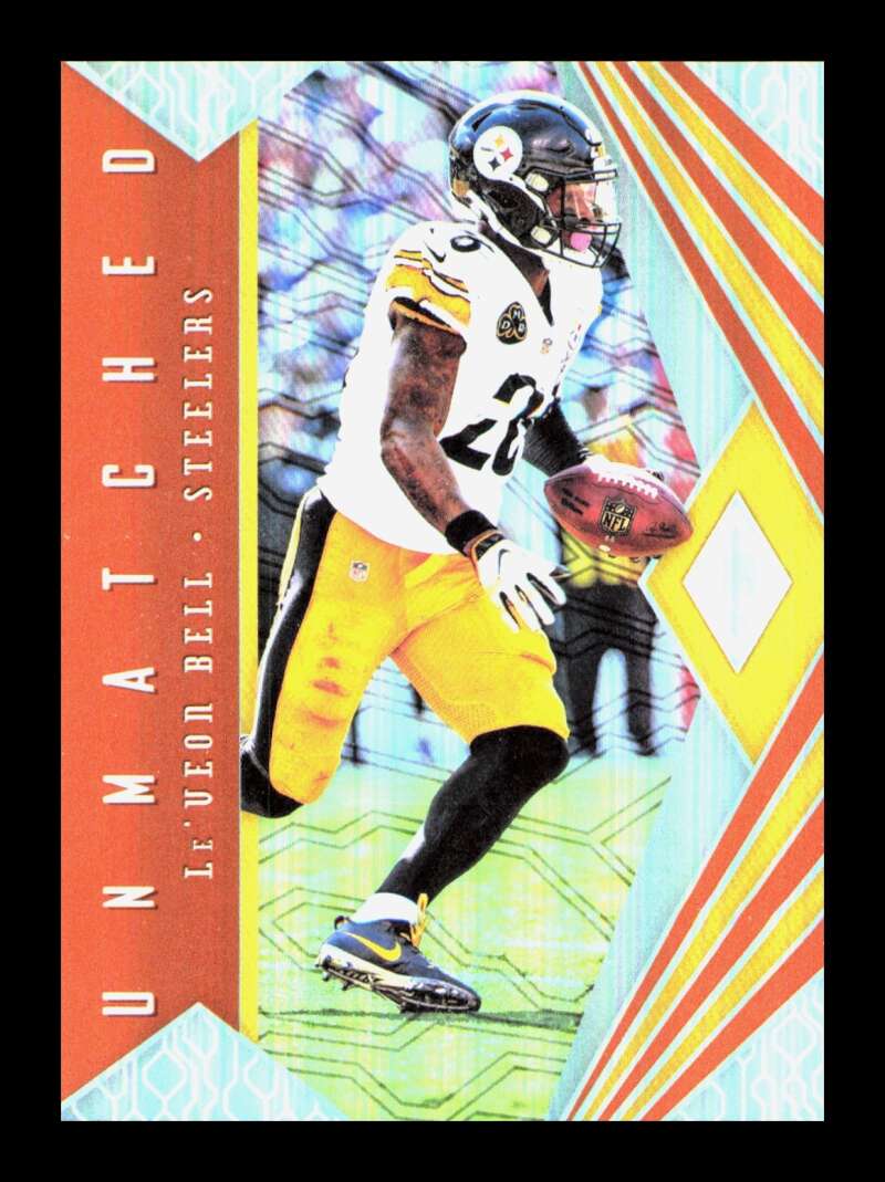 Load image into Gallery viewer, 2018 Panini Phoenix Unmatched Orange Le&#39;Veon Bell #9 SP Pittsburgh Steelers /49 Image 1
