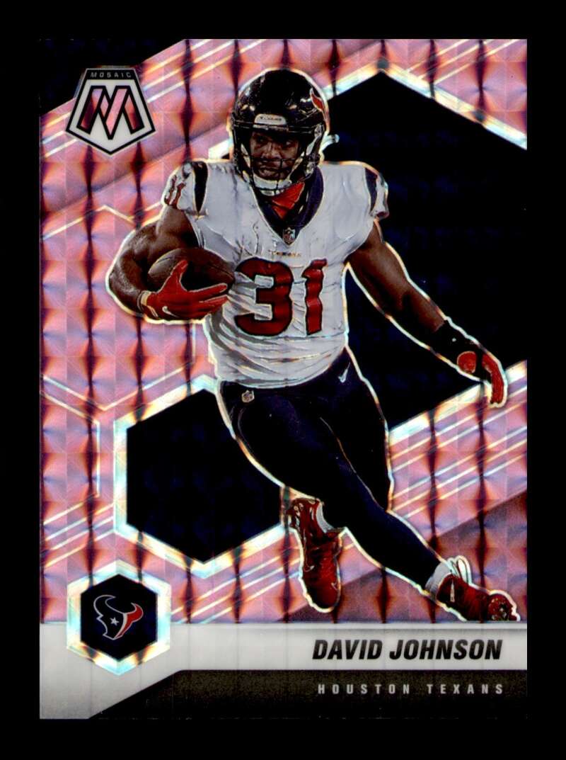 Load image into Gallery viewer, 2021 Panini Mosaic Purple Mosaic Prizm David Johnson #88 SP Houston Texans /49 Image 1
