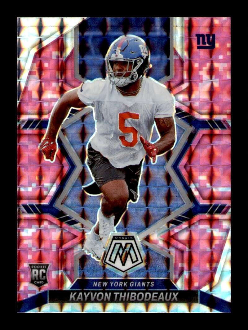 Load image into Gallery viewer, 2022 Panini Mosaic Pink Camo Prizm Kayvon Thibodeaux #344 Rookie RC Giants Image 1
