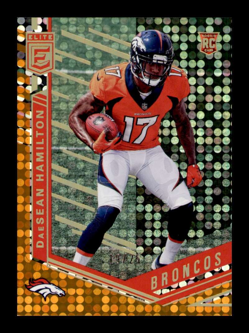 Load image into Gallery viewer, 2018 Donruss Elite Orange DaeSean Hamilton #184 Rookie RC SP Denver Broncos /25 Image 1
