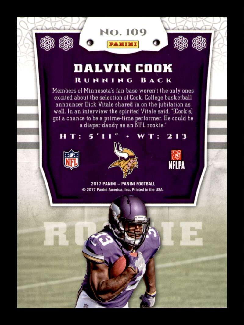 Load image into Gallery viewer, 2017 Panini Dalvin Cook #109 Rookie RC Minnesota Vikings Image 2
