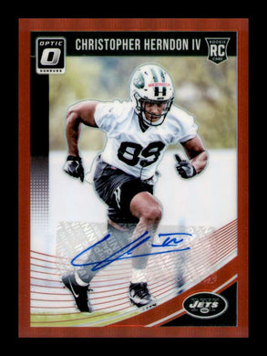 2018 Donruss Optic Red Prizm Auto Christopher Herndon 