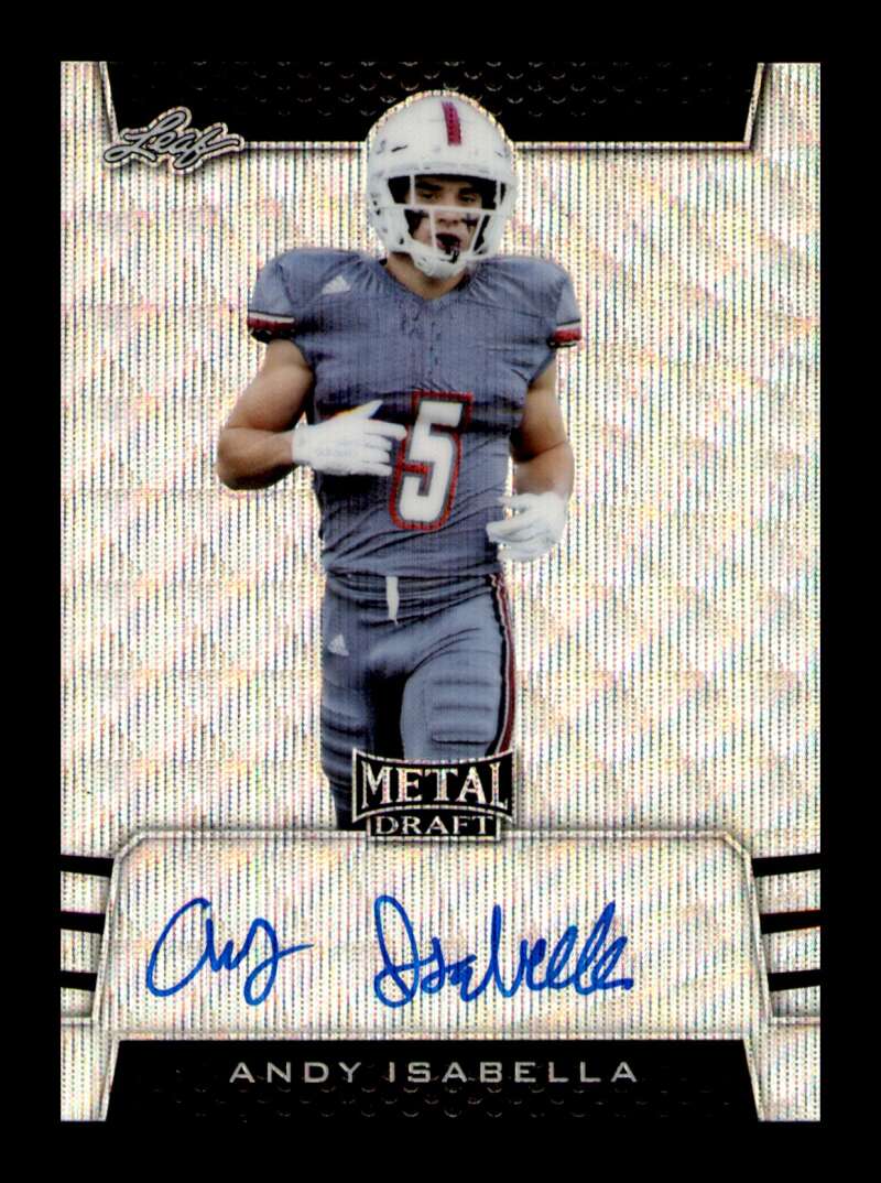 Load image into Gallery viewer, 2019 Leaf Metal Draft Auto Andy Isabella #BA-AI1 Rookie RC UMass Minutemen Image 1
