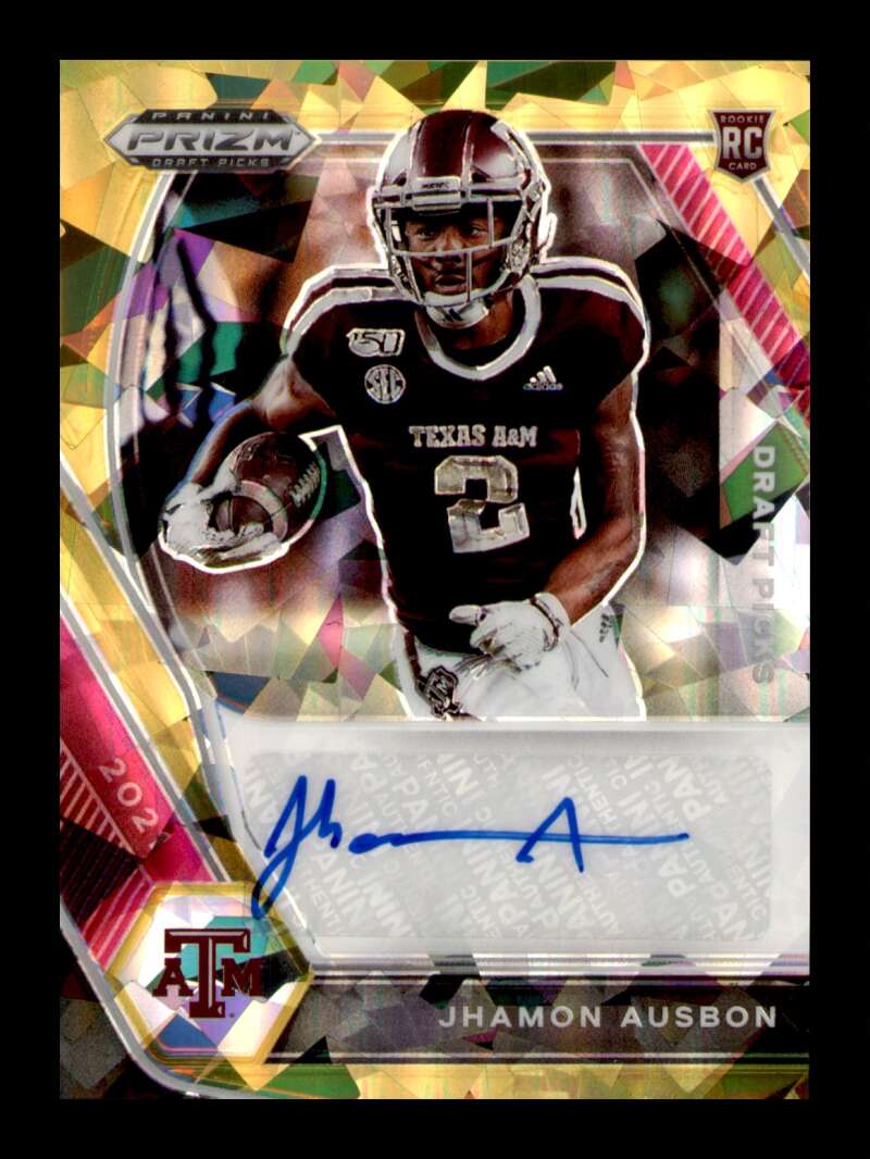 Load image into Gallery viewer, 2021 Prizm Draft Gold Ice Auto Jhamon Ausbon #DPA-JHA Rookie RC SP Texas A&amp;M Image 1
