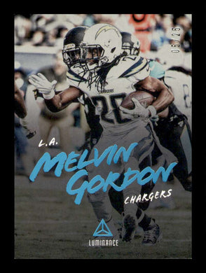 2018 Panini Luminance Platinum Blue Melvin Gordon 