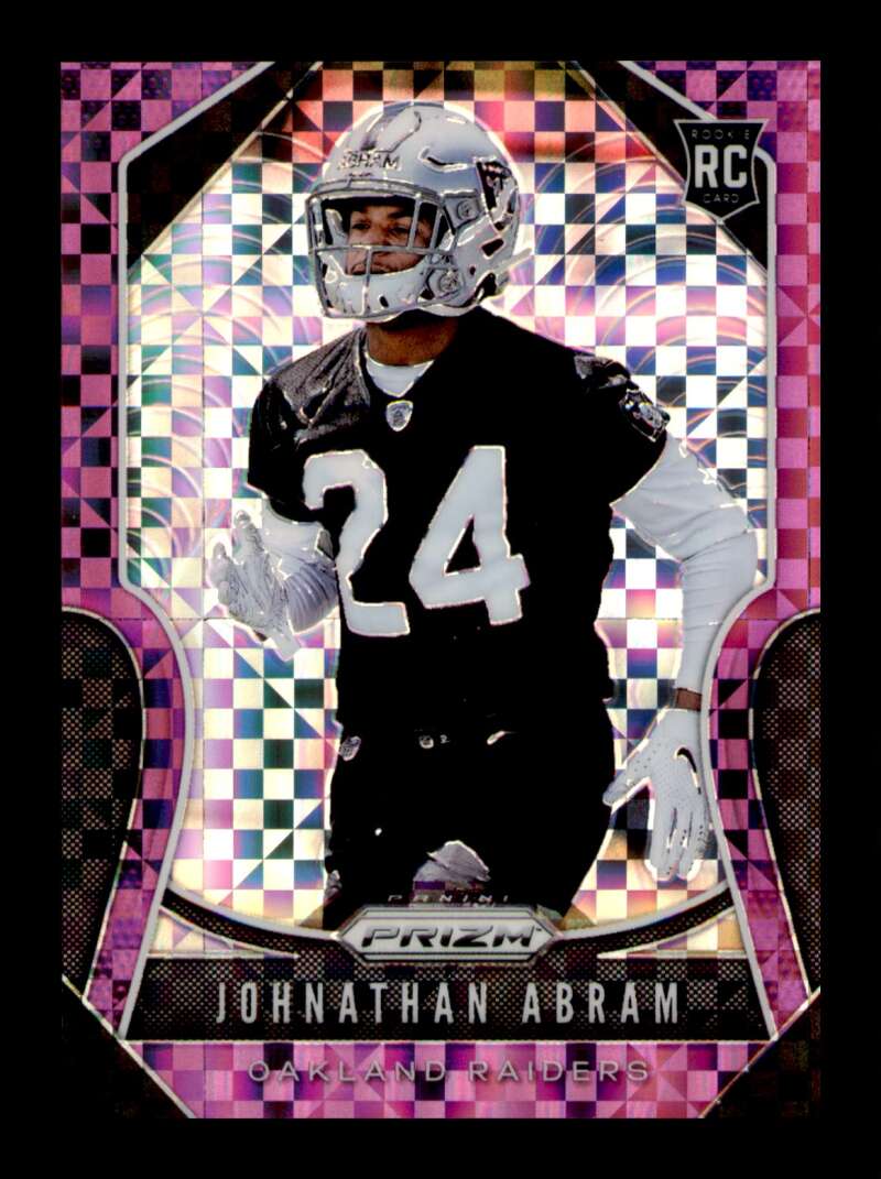 Load image into Gallery viewer, 2019 Panini Prizm Purple Power Prizm Johnathan Abram #319 Rookie RC Raiders /49  Image 1
