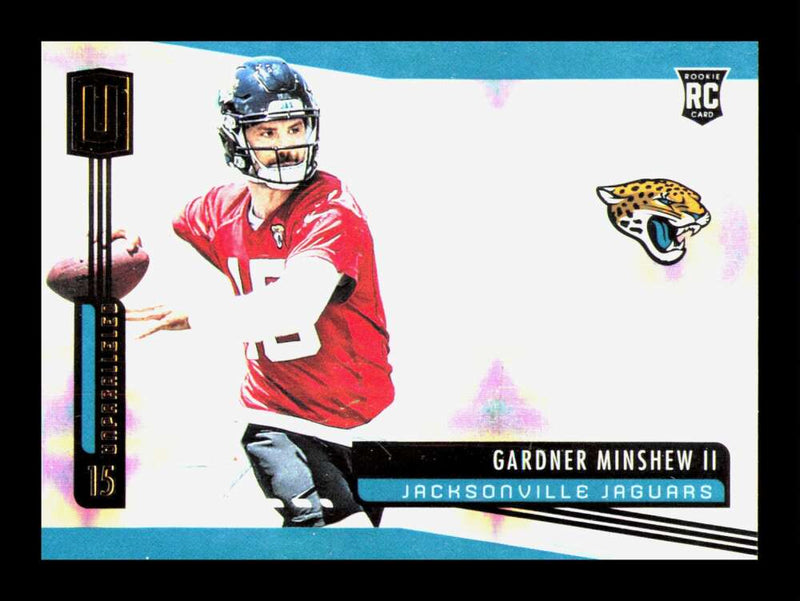 Load image into Gallery viewer, 2019 Panini Unparalleled Infinite Gardner Minshew II #290 Rookie RC SP /150  Image 1
