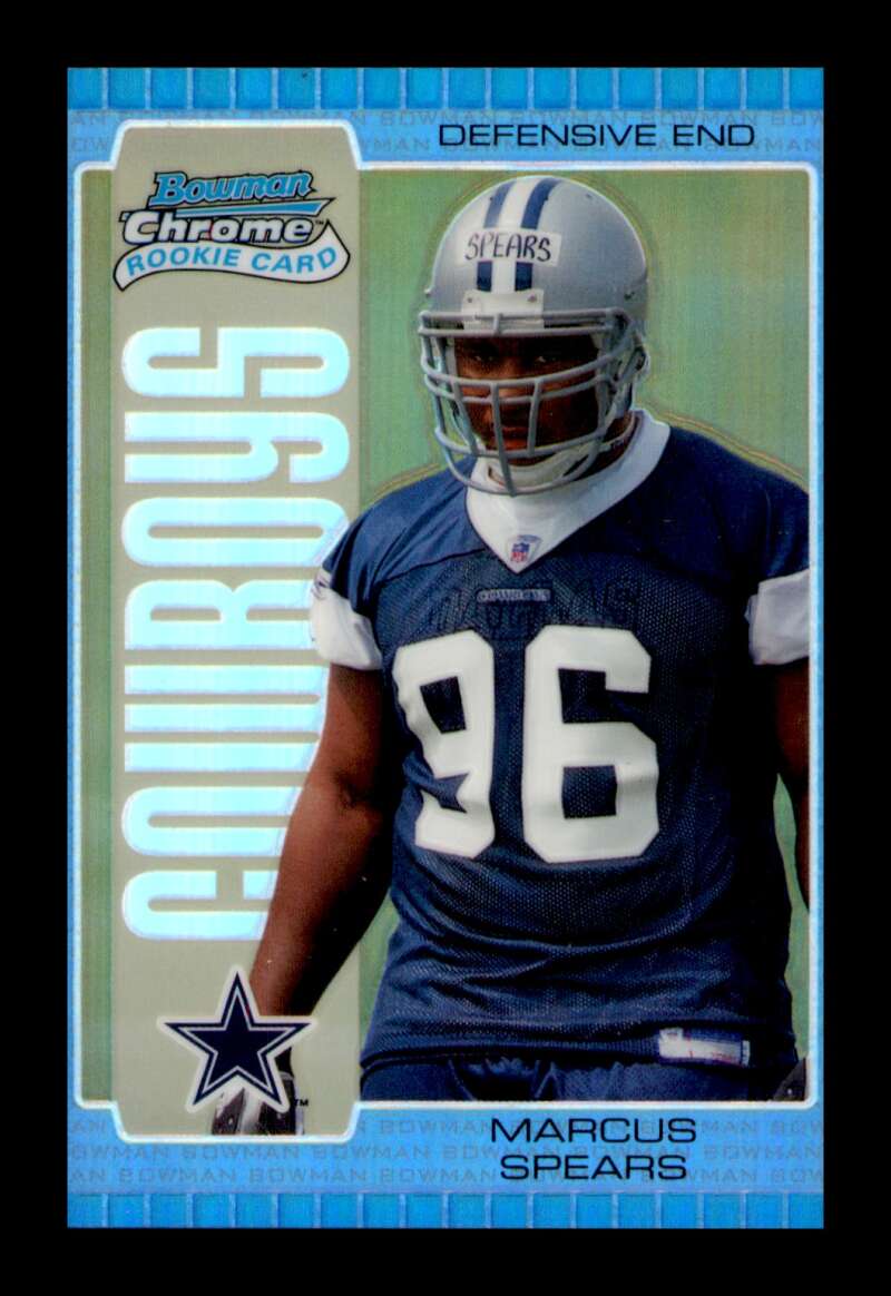 Load image into Gallery viewer, 2005 Bowman Chrome Blue Refractor Marcus Spears #120 Rookie RC SP Cowboys /250  Image 1
