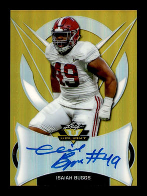 2019 Leaf Valiant Gold Autograph Isaiah Buggs 