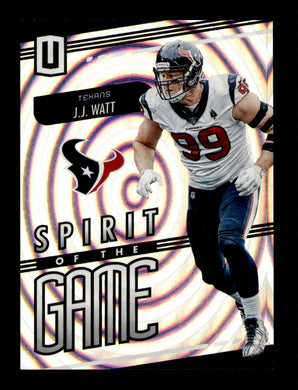 2019 Panini Unparalleled Spirit of the Game Whirl J.J. Watt 