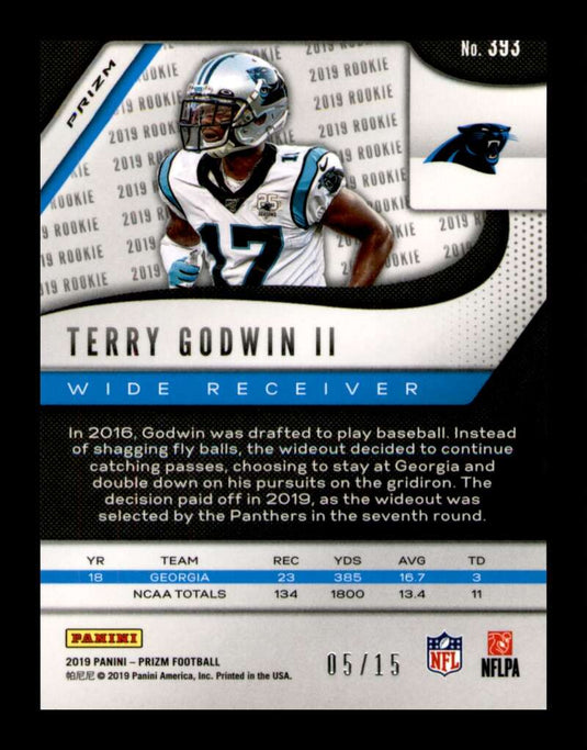 2019 Panini Prizm Red Shimmer Prizm Terry Godwin 