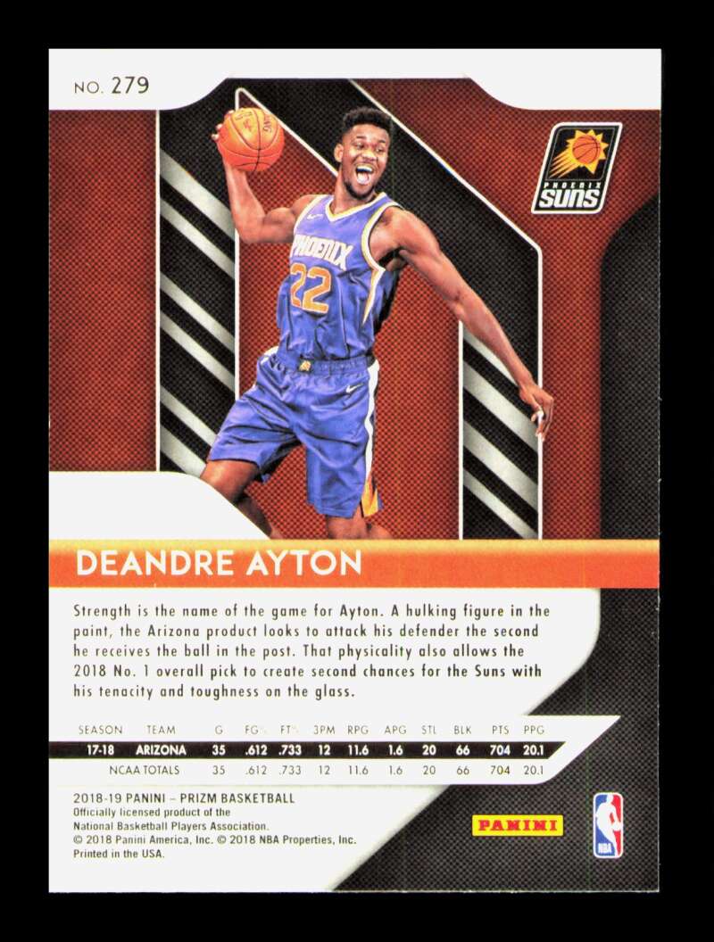 Load image into Gallery viewer, 2018-19 Panini Prizm Deandre Ayton #279 Rookie RC Phoenix Suns Image 2
