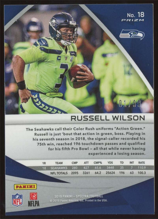 2019 Panini Spectra Russell Wilson 