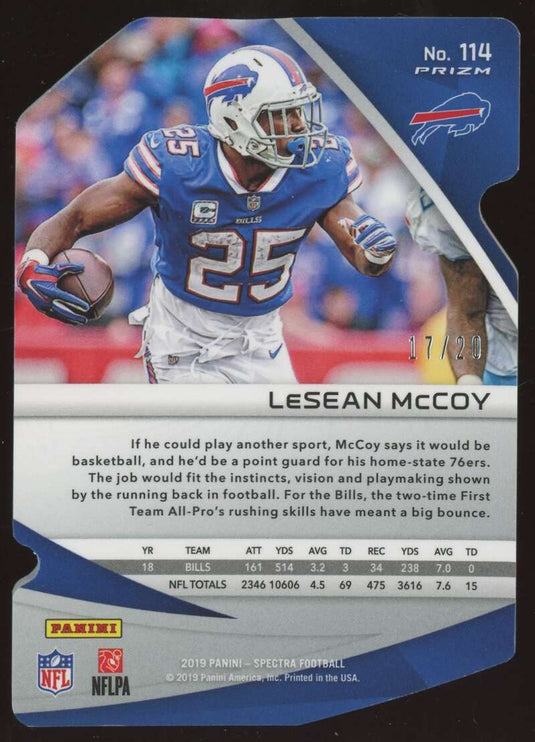 2019 Panini Spectra Neon Pink Die Cut LeSean McCoy 