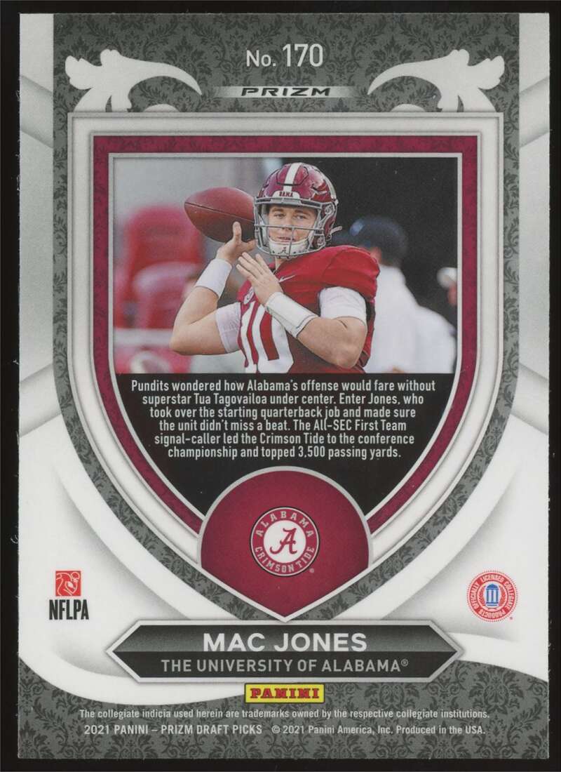 Load image into Gallery viewer, 2021 Panini Prizm Draft Orange Ice Prizm Mac Jones #170 Rookie RC Alabama  Image 2
