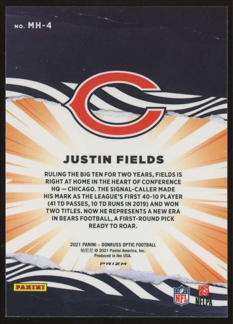 Load image into Gallery viewer, 2021 Donruss Optic My House Silver Prizm Justin Fields #MH-4 Rookie RC Bears  Image 2
