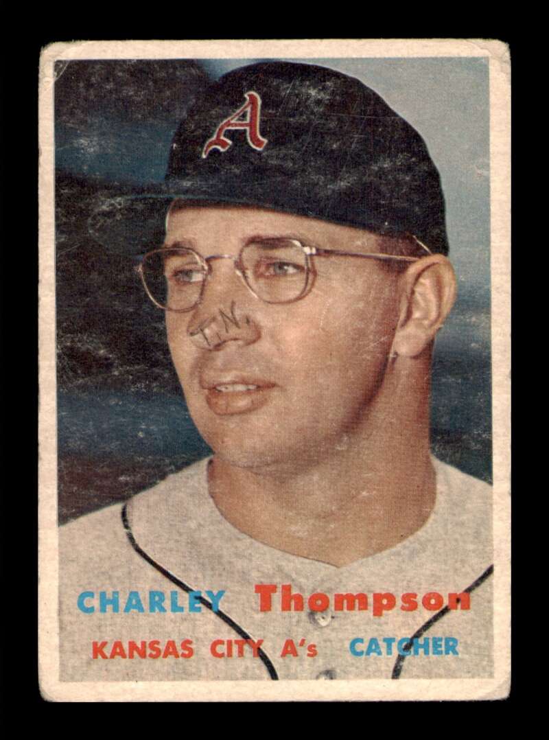 Load image into Gallery viewer, 1957 Topps Charley Thompson #142 Kansas City Athletics Image 1
