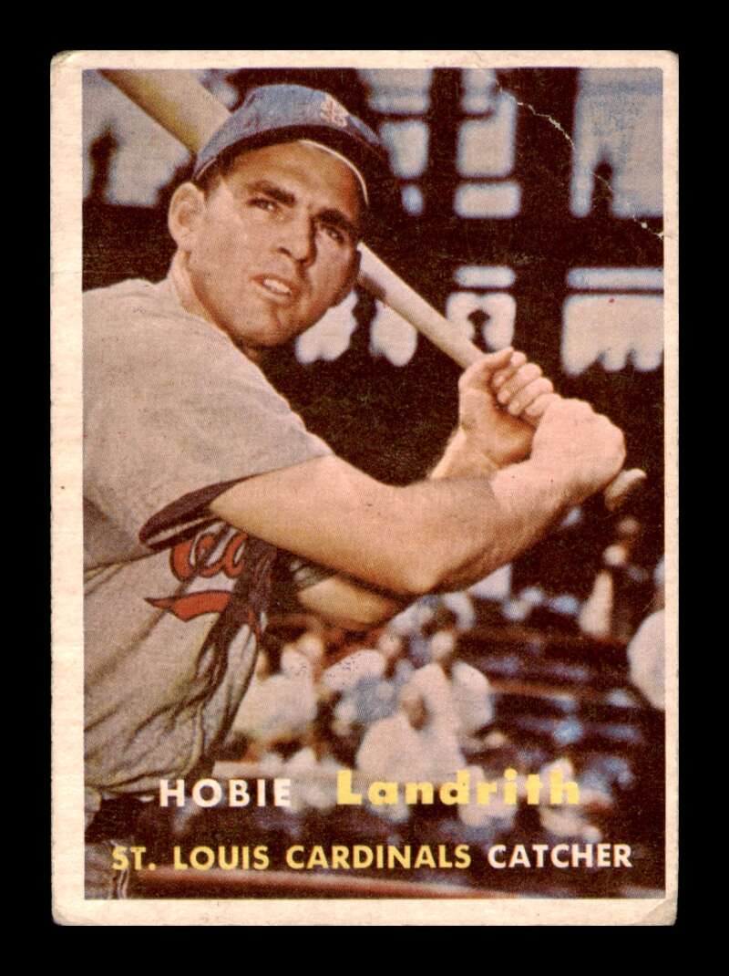 Load image into Gallery viewer, 1957 Topps Hobie Landrith #182 Crease St. Louis Cardinals Image 1
