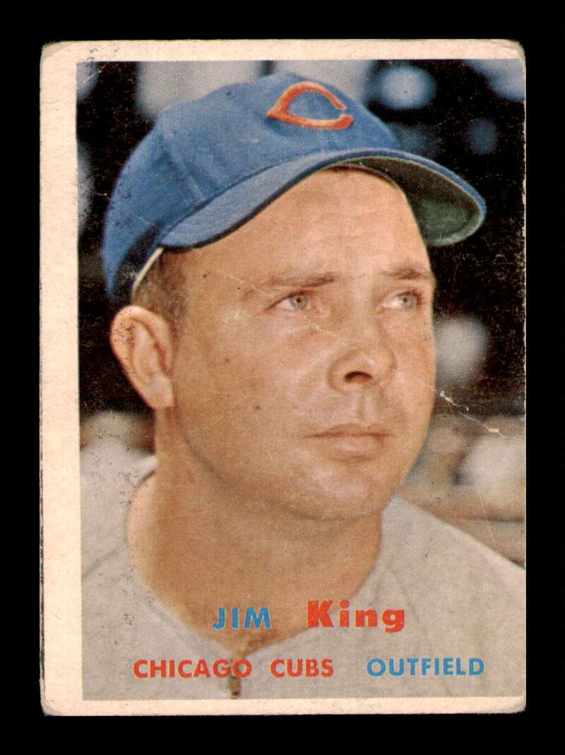 Load image into Gallery viewer, 1957 Topps Jim King #186 Crease Chicago Cubs Image 1
