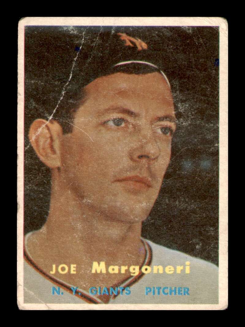 Load image into Gallery viewer, 1957 Topps Joe Margoneri #191 Crease Rookie RC New York Giants Image 1
