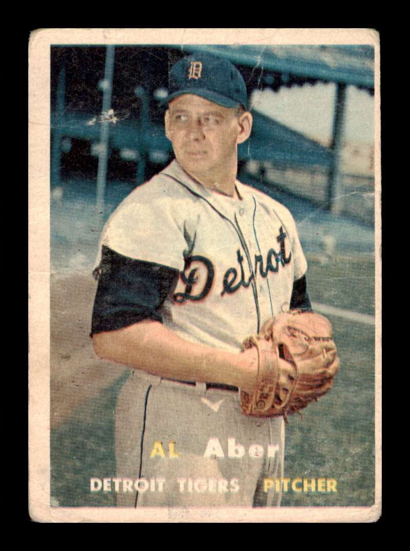 Load image into Gallery viewer, 1957 Topps Al Aber #141 Crease Detroit Tigers Image 1
