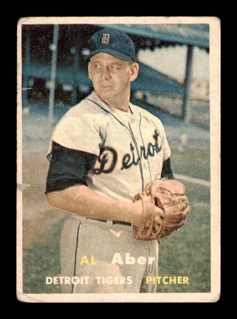 Load image into Gallery viewer, 1957 Topps Al Aber #141 Crease Detroit Tigers Image 1
