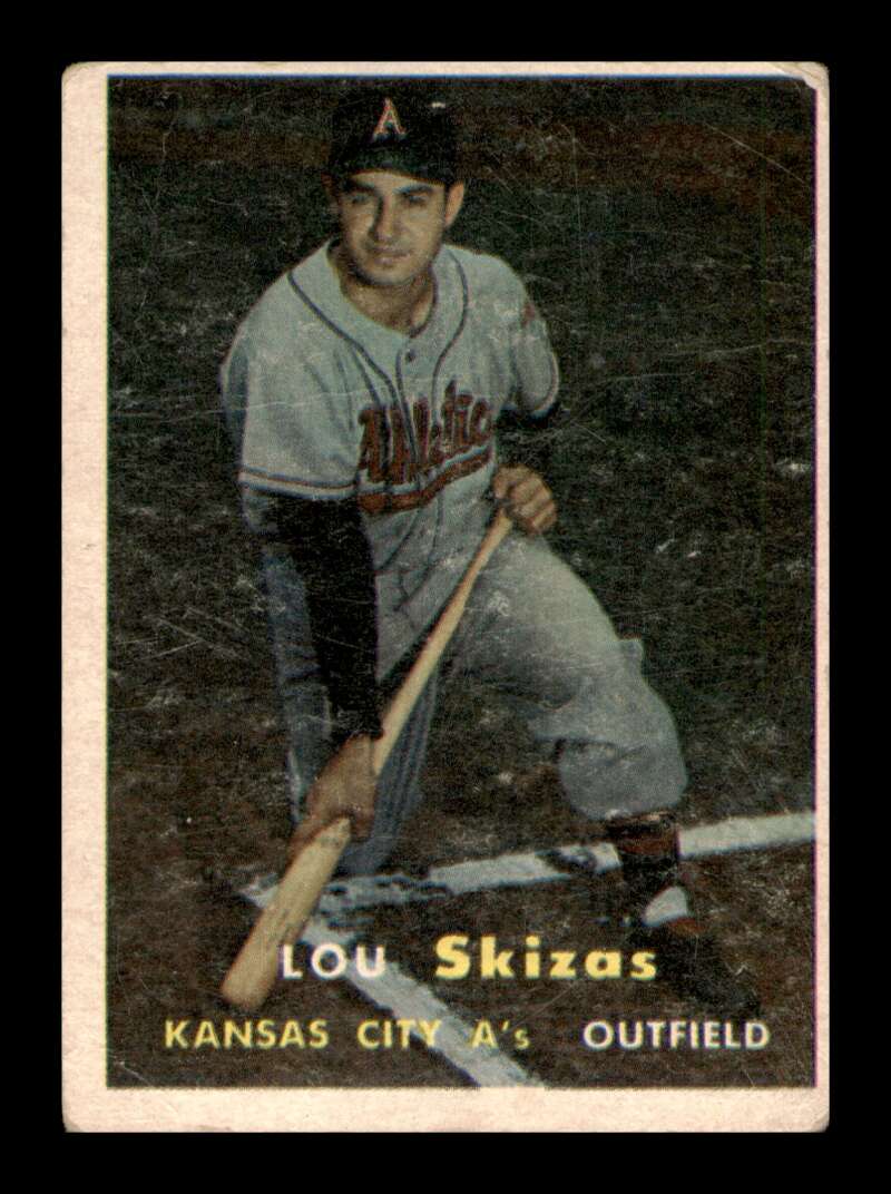 Load image into Gallery viewer, 1957 Topps Lou Skizas #83 Crease Rookie RC Kansas City Athletics Image 1
