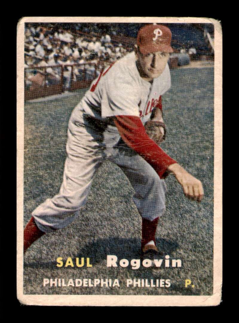 Load image into Gallery viewer, 1957 Topps Saul Rogovin #129 Crease Philadelphia Phillies Image 1
