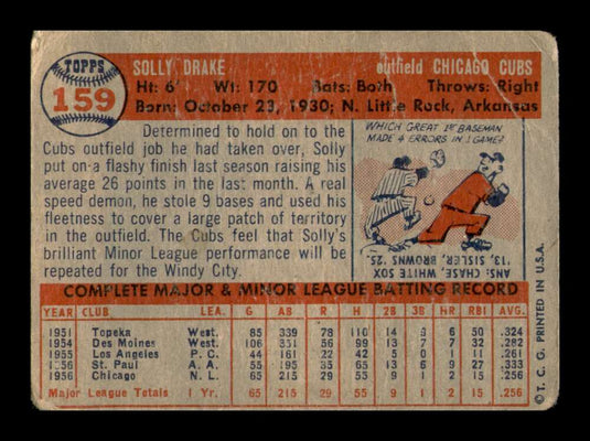 1957 Topps Solly Drake 